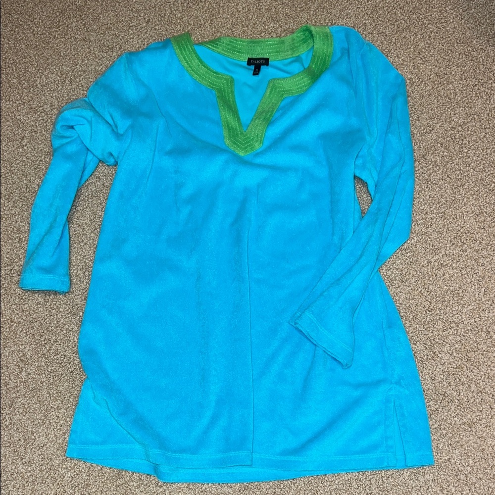 Talbots XL women’s terry swim coverup tunic